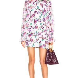 SALONI Silk Floral Dress